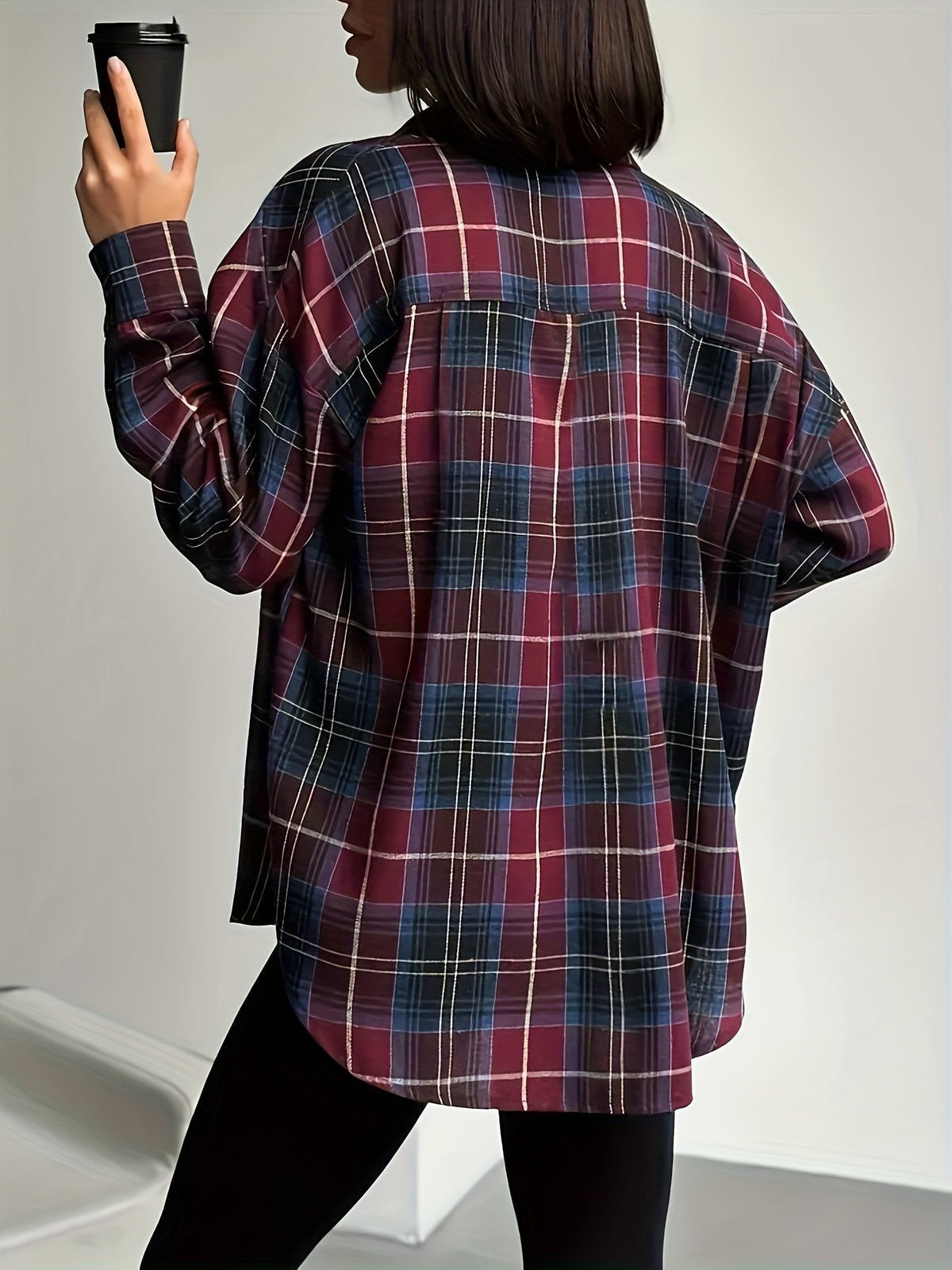 Veste Carreaux Femme Classique – Coupe Décontractée Intemporelle | Caroline Lumberjack Automne
