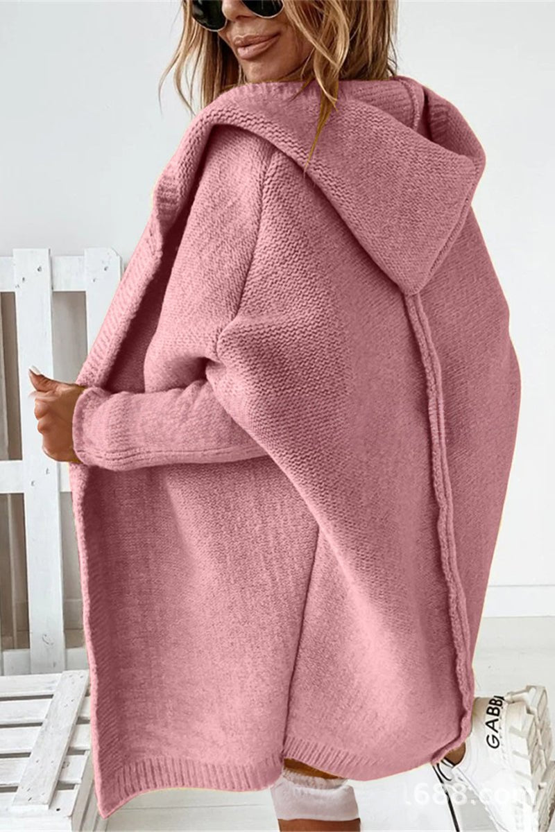 Cardigan Oversize Femme Capuche Maille Douce – Coupe Ample Confort | Nataly Edition Cosy