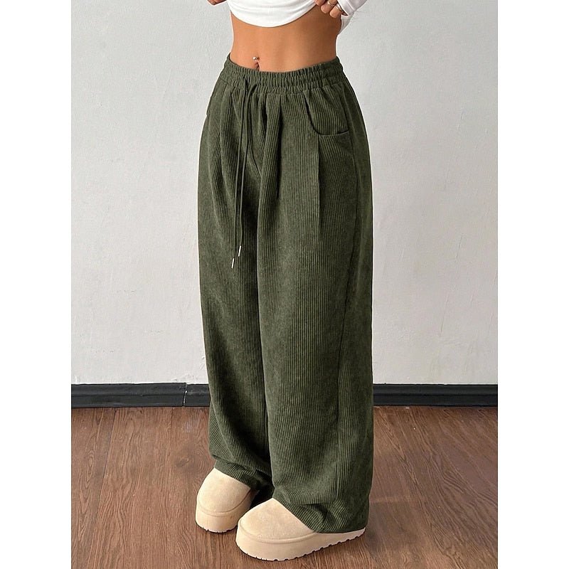 Pantalon Large Femme Taille Haute Noir – Jambe Ample Élégante | Milana Pantalon Palazzo