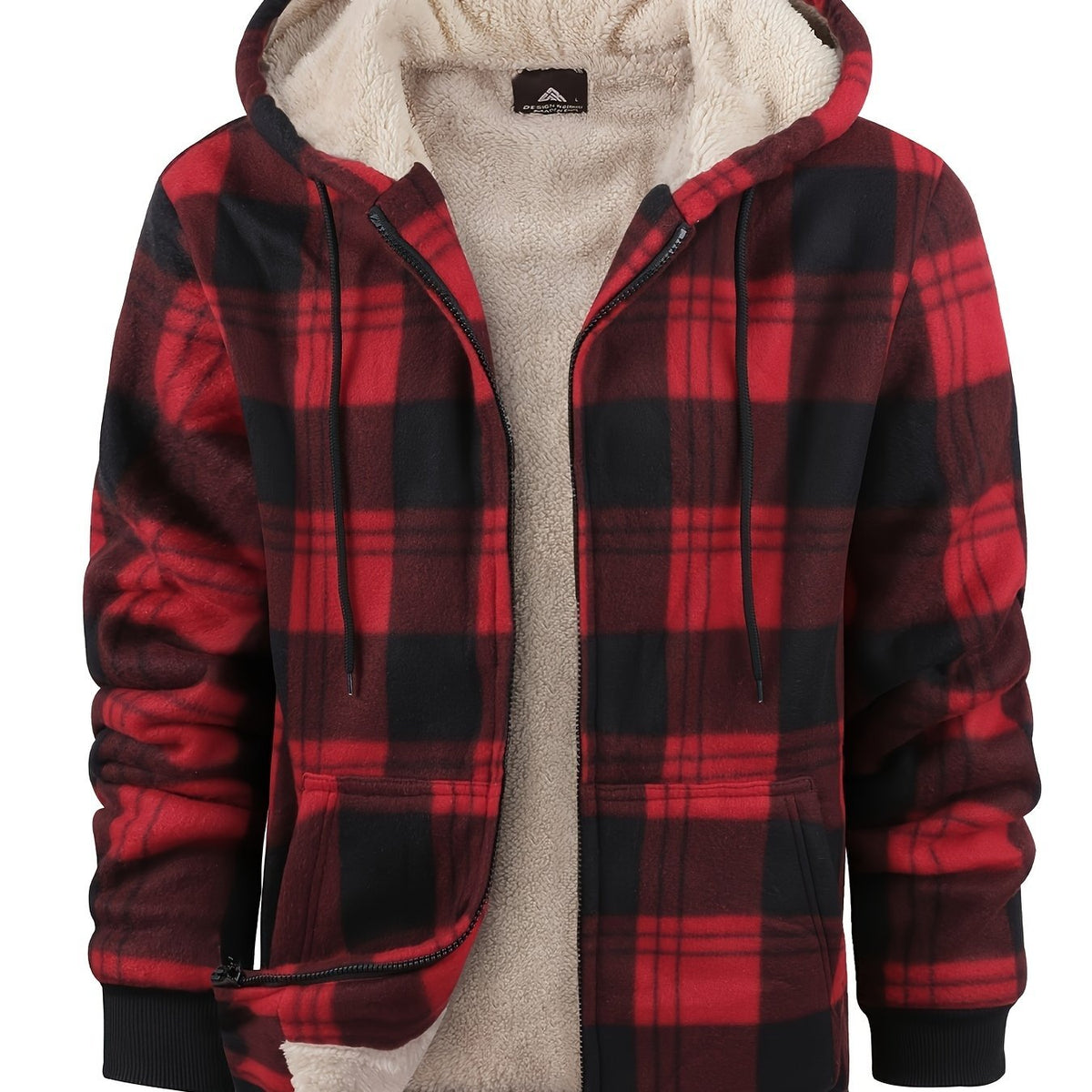 Veste Carreaux Homme Capuche Zippée – Coupe Décontractée | Adriel Lumberjack Automne Hiver