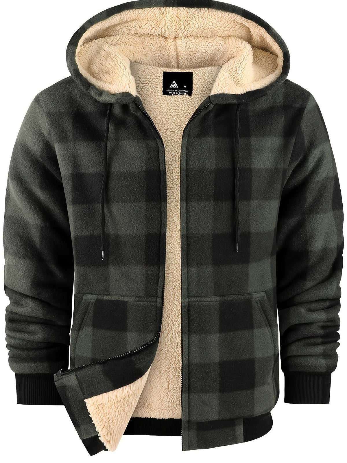 Veste Carreaux Homme Capuche Zippée – Coupe Décontractée | Adriel Lumberjack Automne Hiver