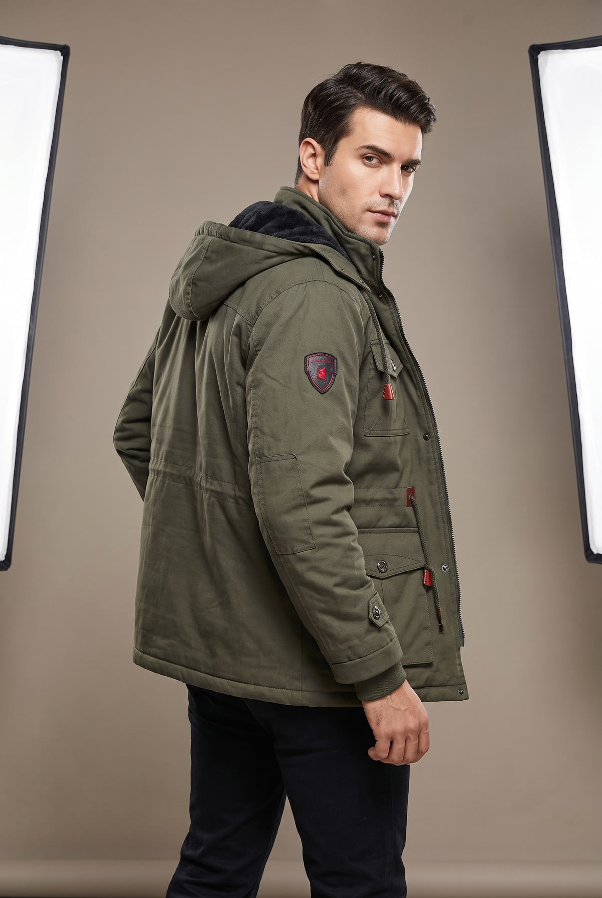 Veste Homme Imperméable – Doublure Polaire Chaude Fermeture Zippée | Style Moderne Hiver