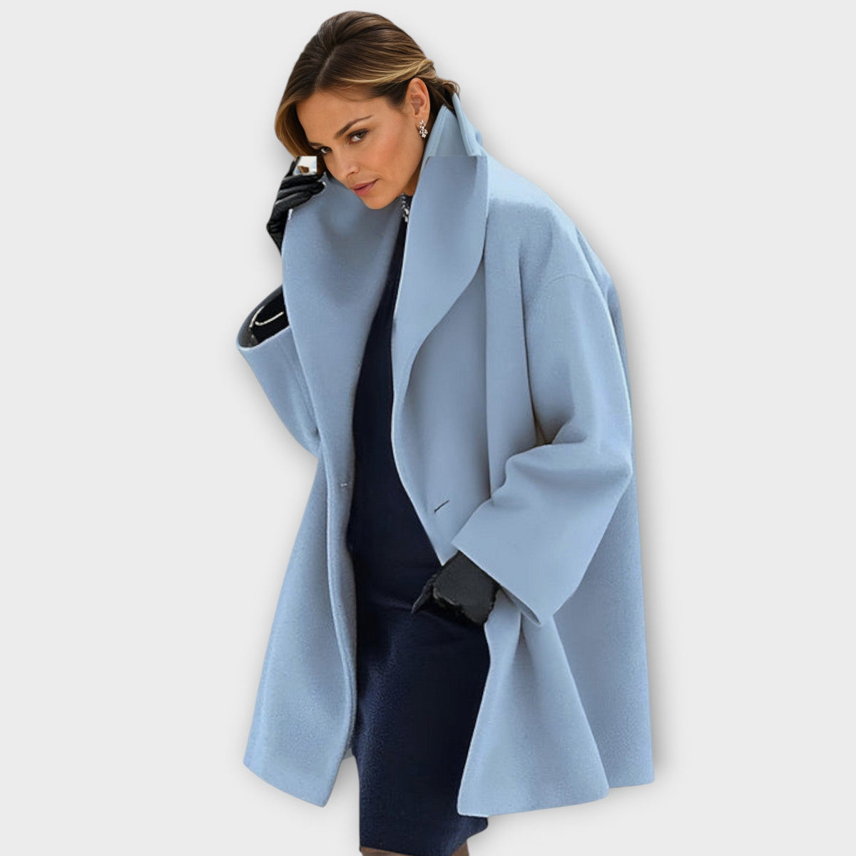 Manteau Femme Laine Coupe-Vent – Silhouette Élancée Fermeture Boutonnée | Élégance & Protection