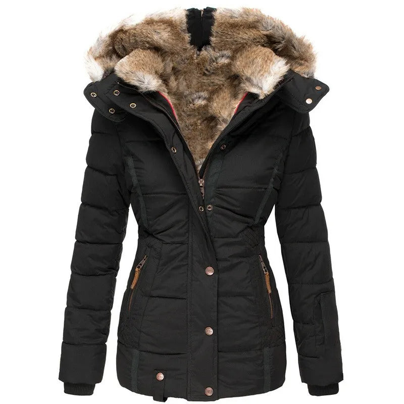 Parka Femme Imperméable – Capuche Fausse Fourrure Doublure Polaire | Chaud & Élégant Hiver
