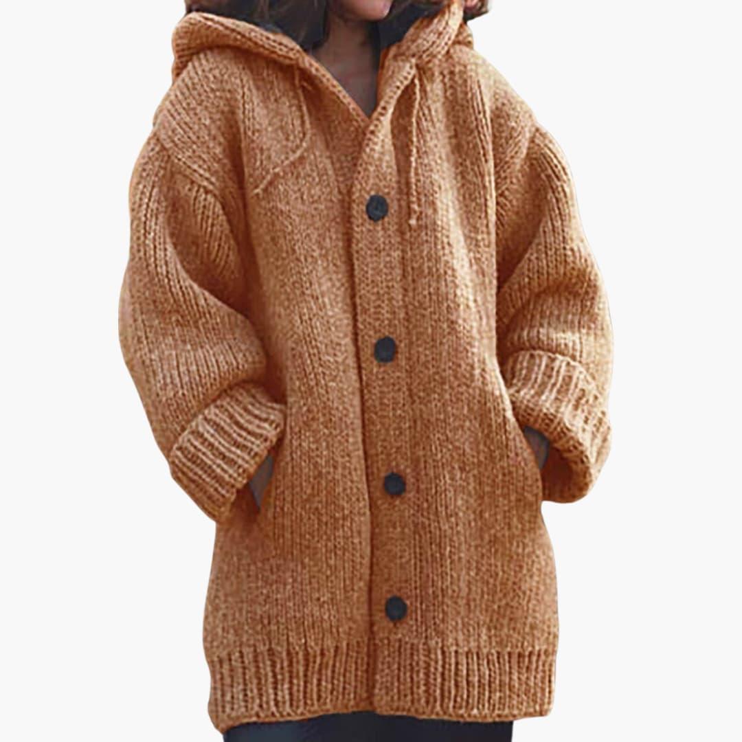 Gilet Long Femme à Capuche – Coupe Ample Texturée | Chaleur & Confort Décontracté
