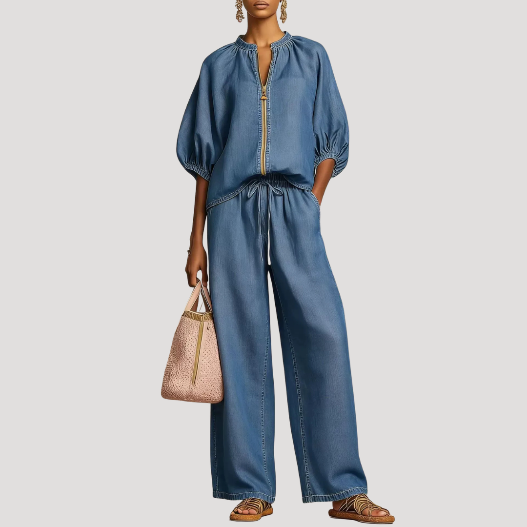 Ensemble Deux Pièces Femme Grande Taille – Haut & Pantalon Fluide | Confort & Élégance XS-5XL