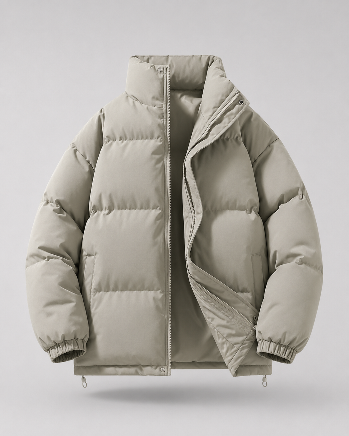 Doudoune Homme Oversize Col Droit – Rembourrage Chaud Imperméable | Style Urbain Hiver