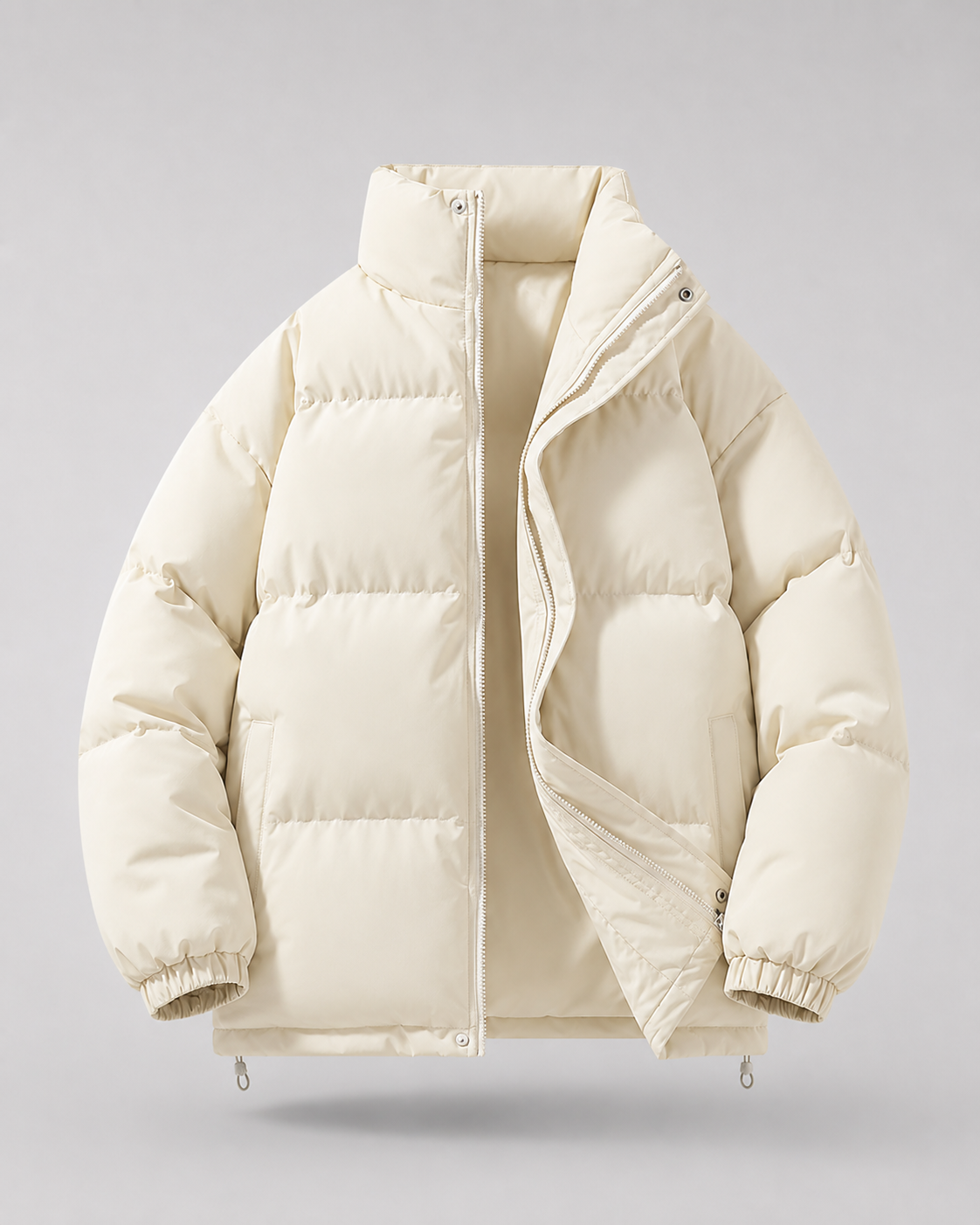 Doudoune Homme Oversize Col Droit – Rembourrage Chaud Imperméable | Style Urbain Hiver
