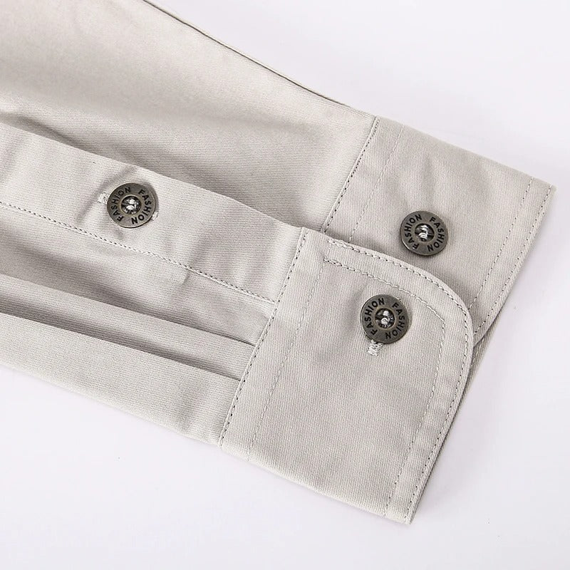 Chemise Homme Manches Longues Boutons – Poches Poitrine Coupe Regular | Casual & Fonctionnel
