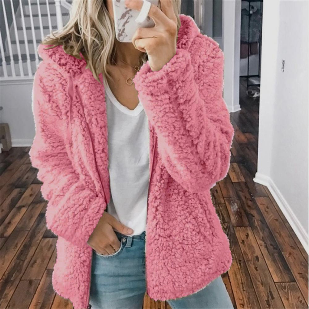 Veste Polaire Femme à Capuche – Doublure Chaude Zippée | Confort Automne Hiver