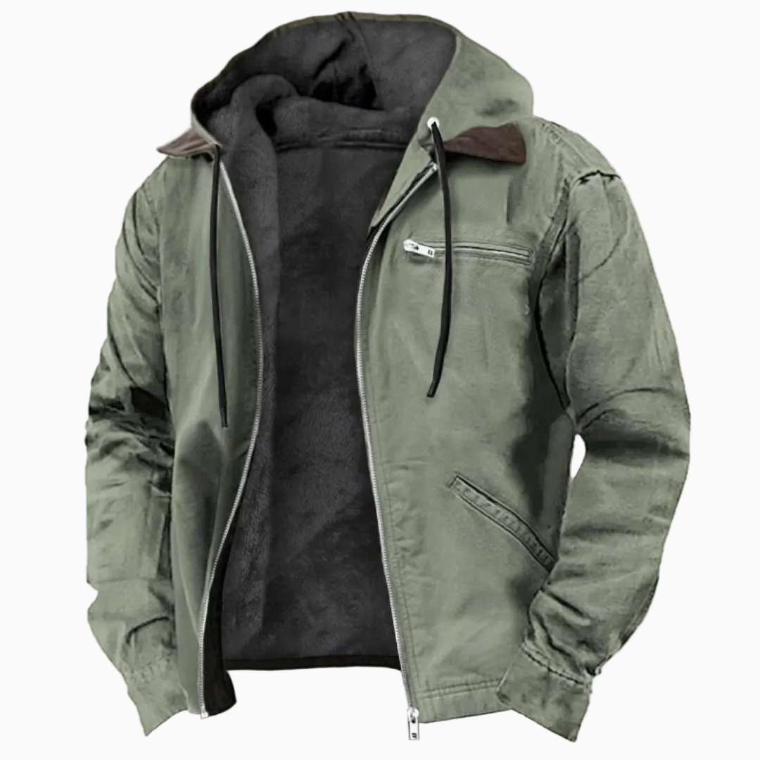 Veste Homme en Similicuir avec Capuche Zippée Style Moderne Décontracté