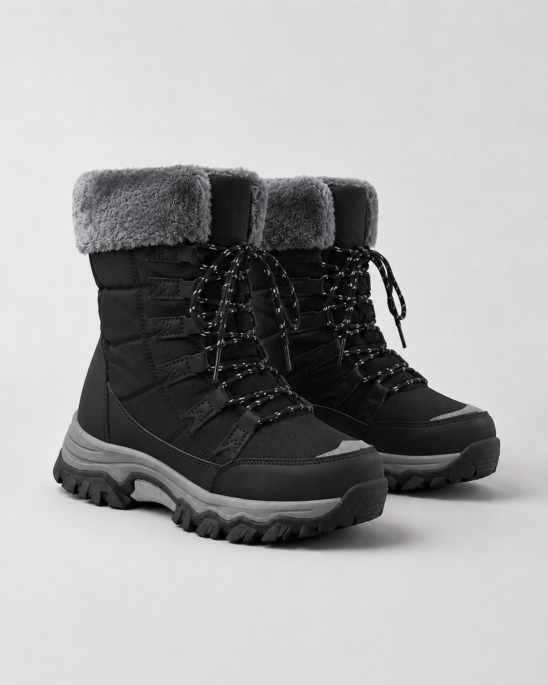 Bottes de Neige Femme Fourrées Lacets – Semelle Antidérapante | Chaleur & Style Hivernal