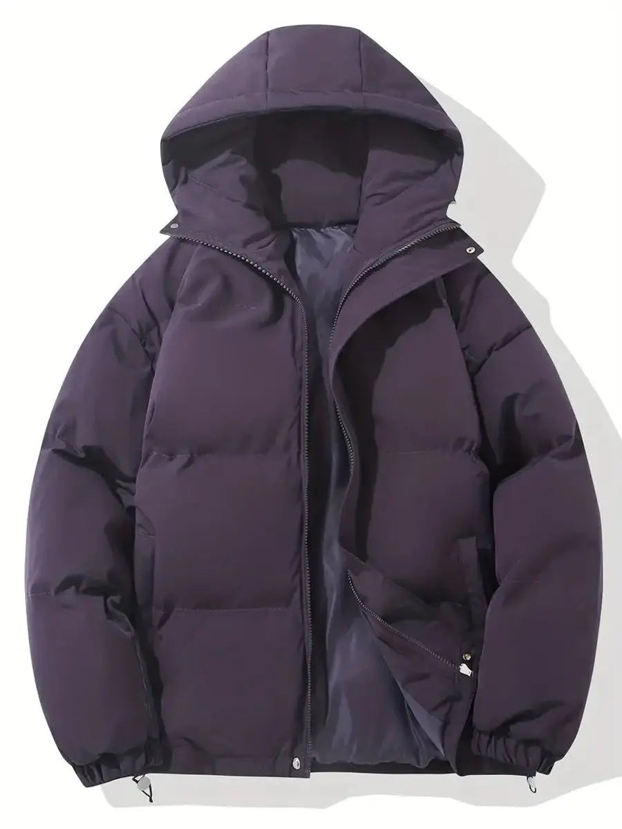Doudoune Femme à Capuche Zippée – Rembourrage Matelassé Poignets Élastiqués | Chaleur Hivernale