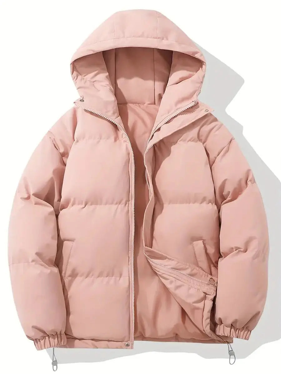 Doudoune Femme à Capuche Zippée – Rembourrage Matelassé Poignets Élastiqués | Chaleur Hivernale