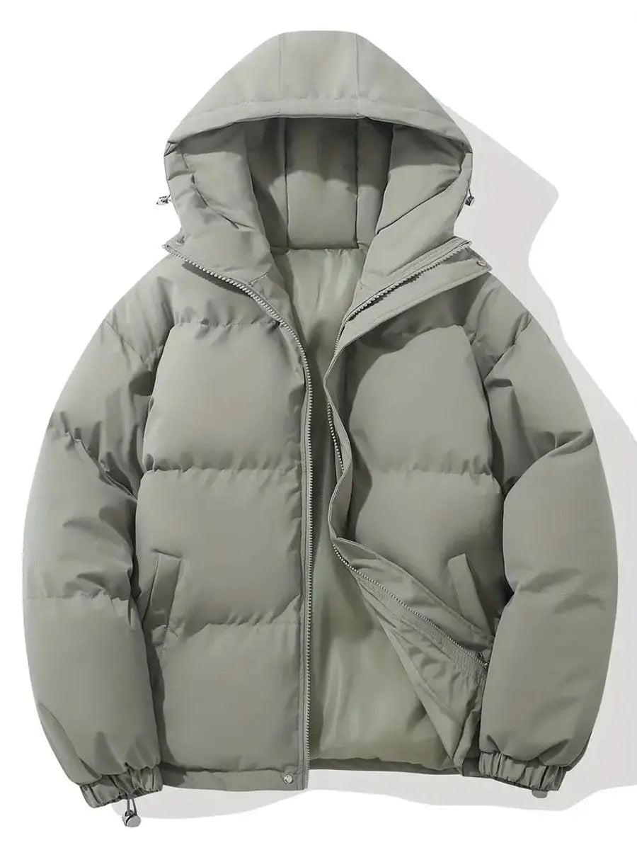 Doudoune Femme à Capuche Zippée – Rembourrage Matelassé Poignets Élastiqués | Chaleur Hivernale