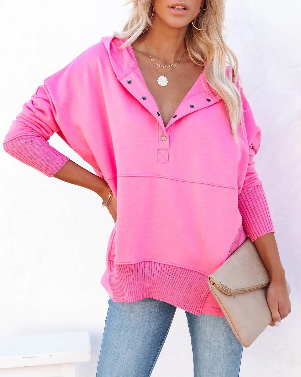 Sweat Femme Capuche Longline – Cordon Poche Kangourou | Style Casual Décontracté Automne