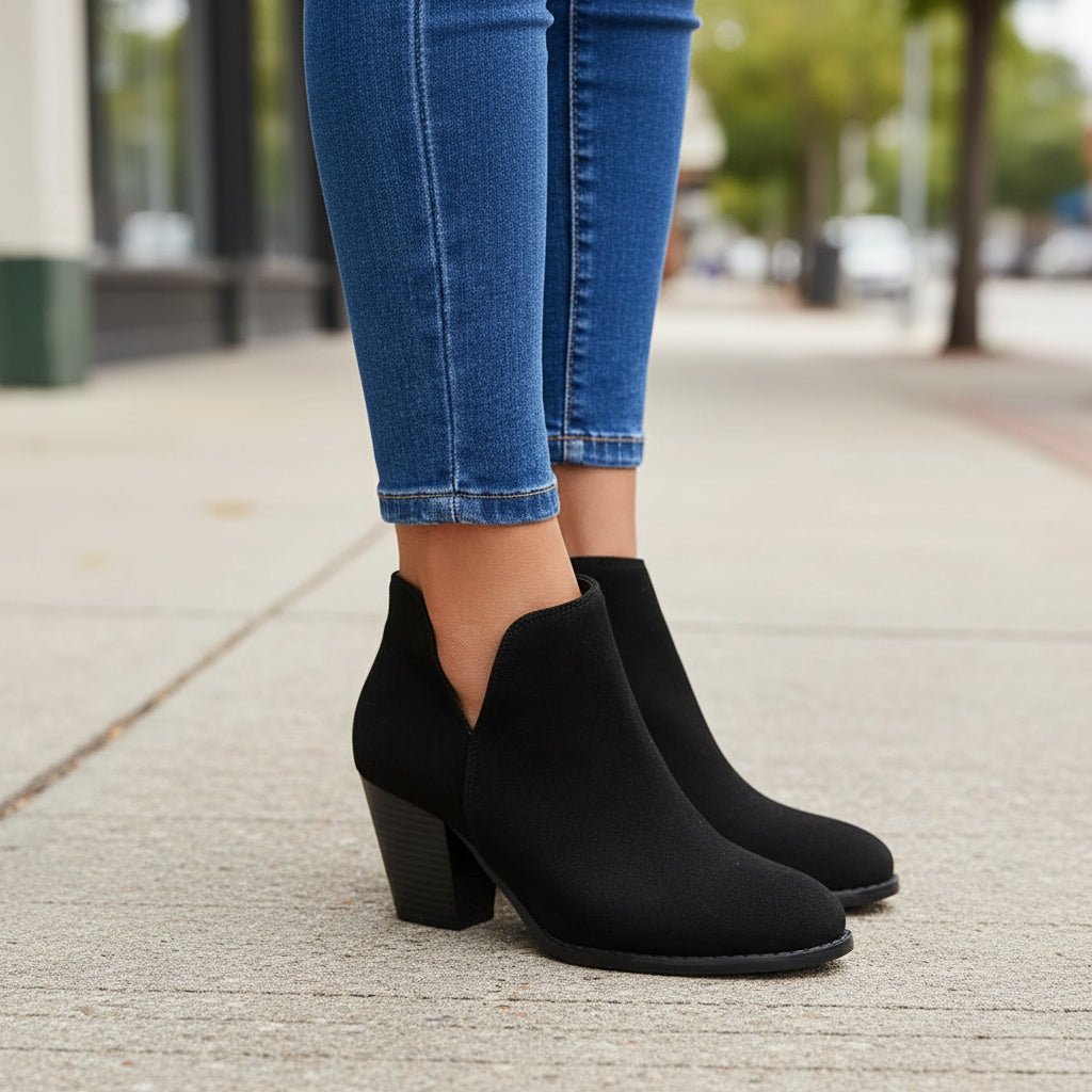 Bottines Femme Talon Bloc – Silhouette Cheville Épurée | Élévation Confortable & Chic