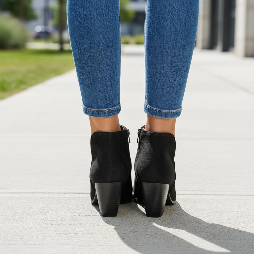 Bottines Femme Talon Bloc – Silhouette Cheville Épurée | Élévation Confortable & Chic