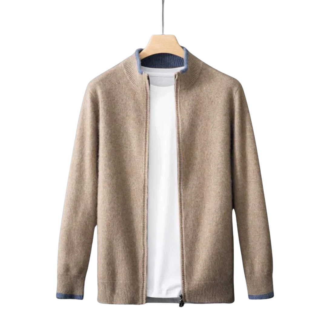 Pull zippé classique pour homme