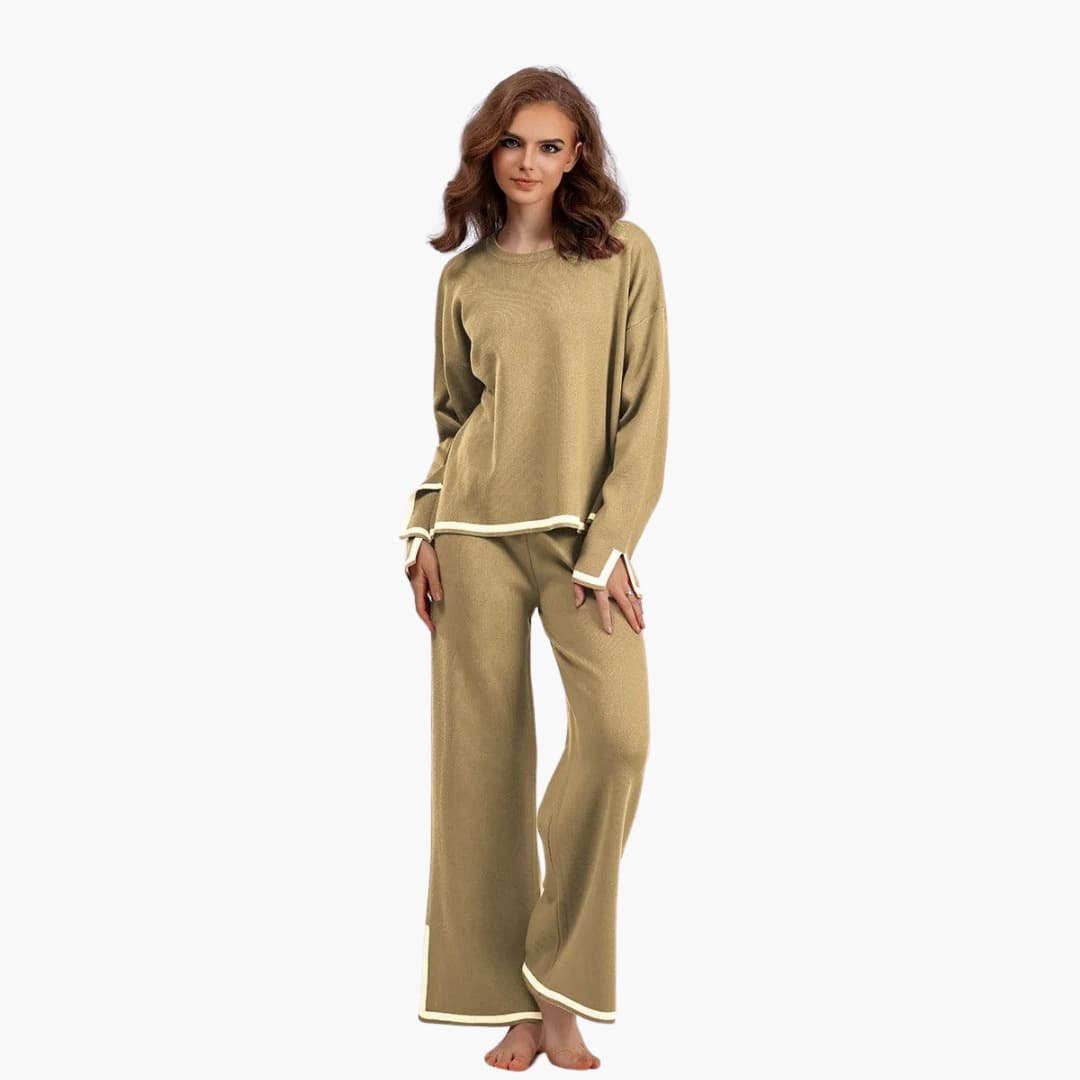 Ensemble Deux Pièces Femme Pull Maille Douce – Taille Unique Confortable | Adeline Hiver