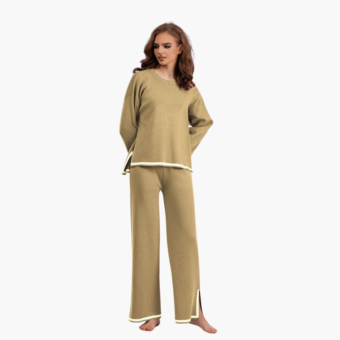 Ensemble Deux Pièces Femme Pull Maille Douce – Taille Unique Confortable | Adeline Hiver