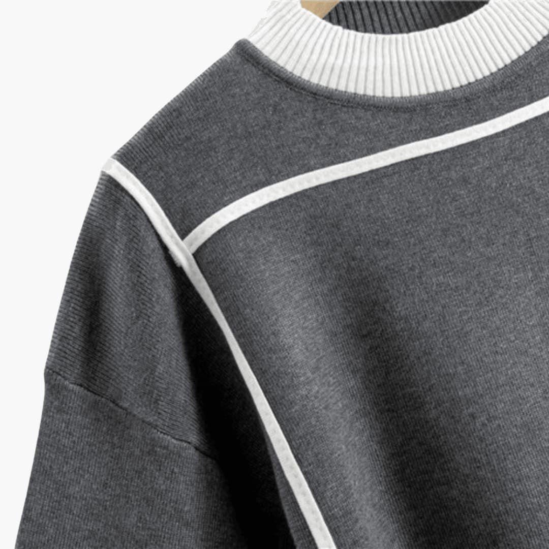 Ensemble Deux Pièces Femme Maille Lisérés Contrastés – Pull & Pantalon | Stella Hiver