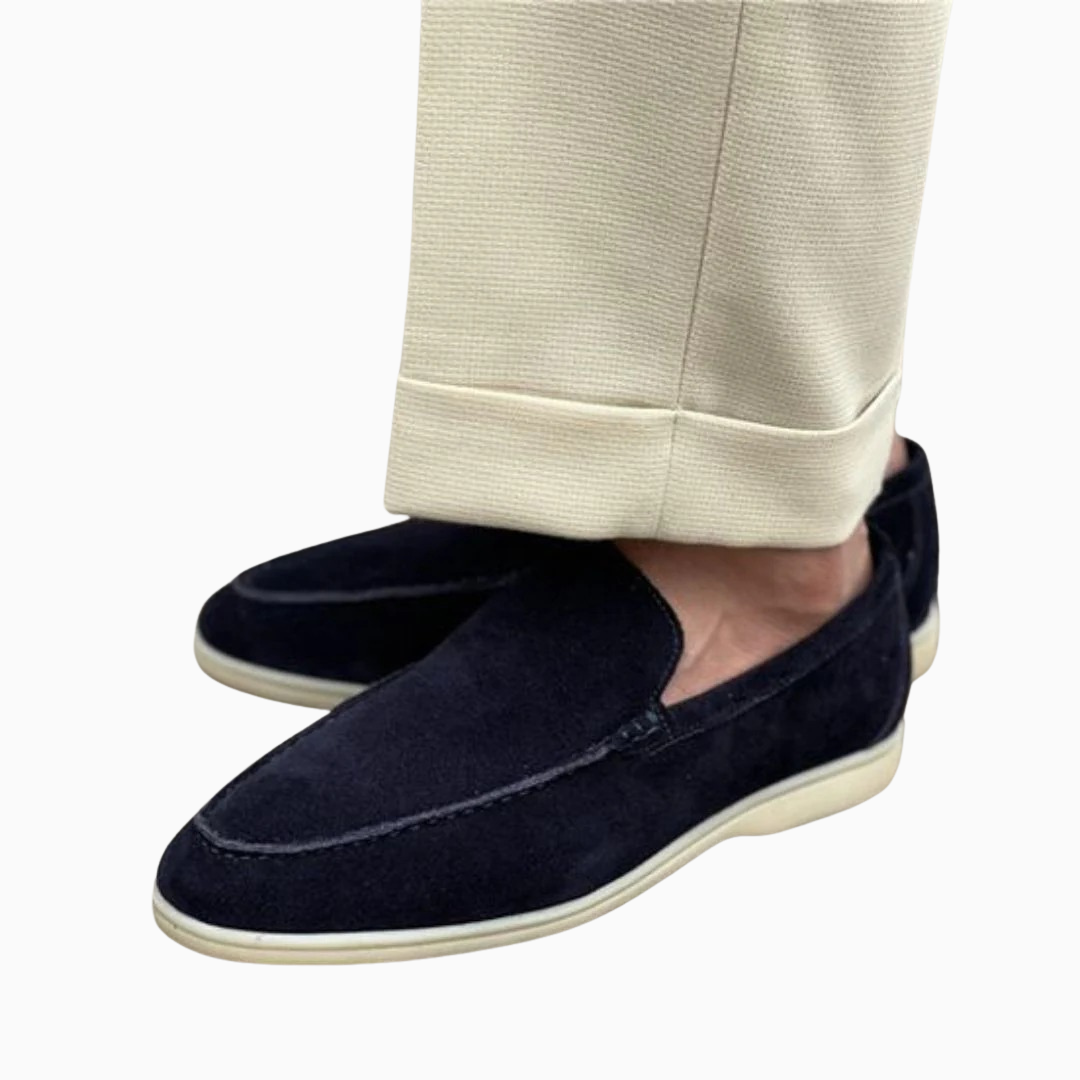 Mocassins Homme Slip-On Suédine – Bout Arrondi Semelle Légère | Casual & Élégant