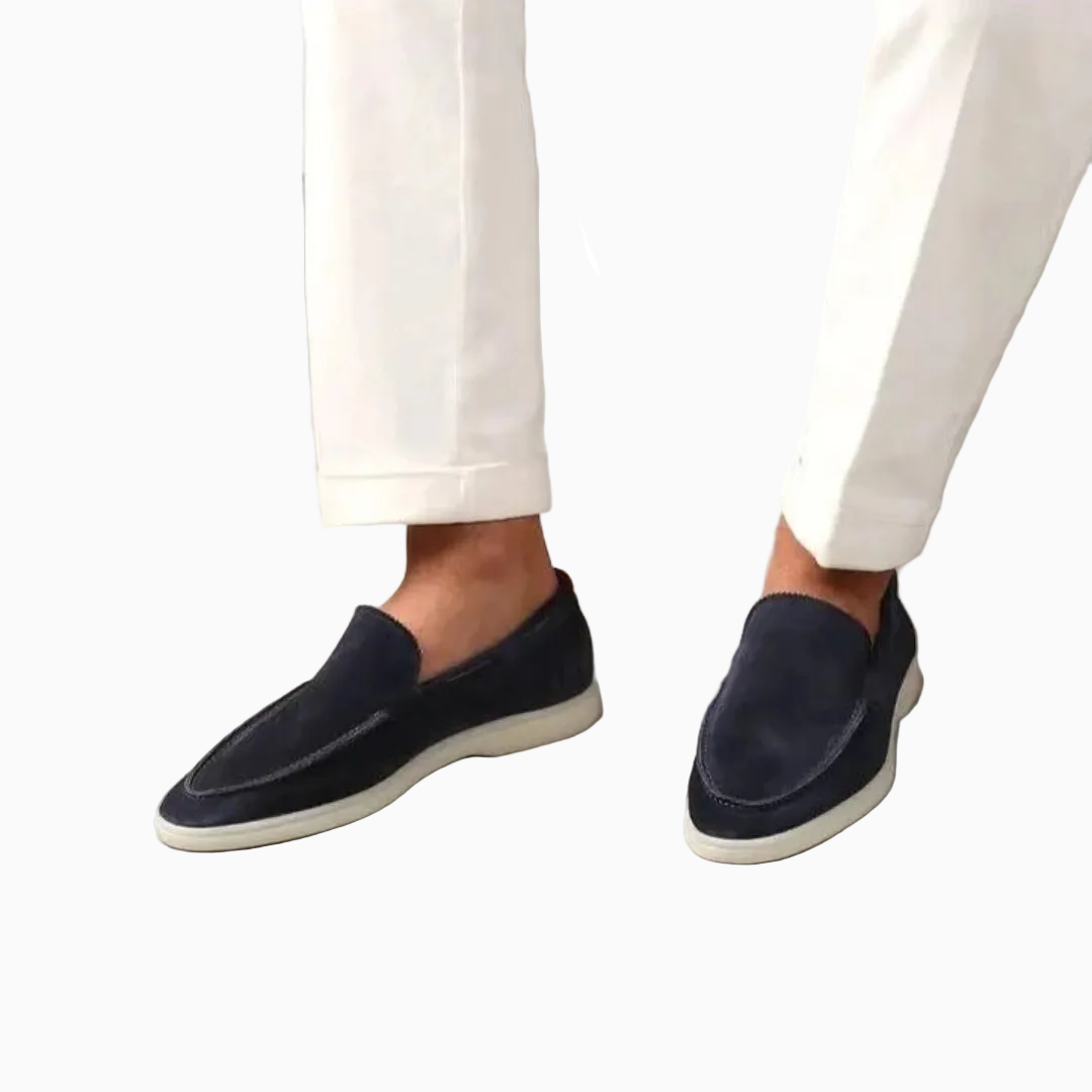 Mocassins Homme Slip-On Suédine – Bout Arrondi Semelle Légère | Casual & Élégant