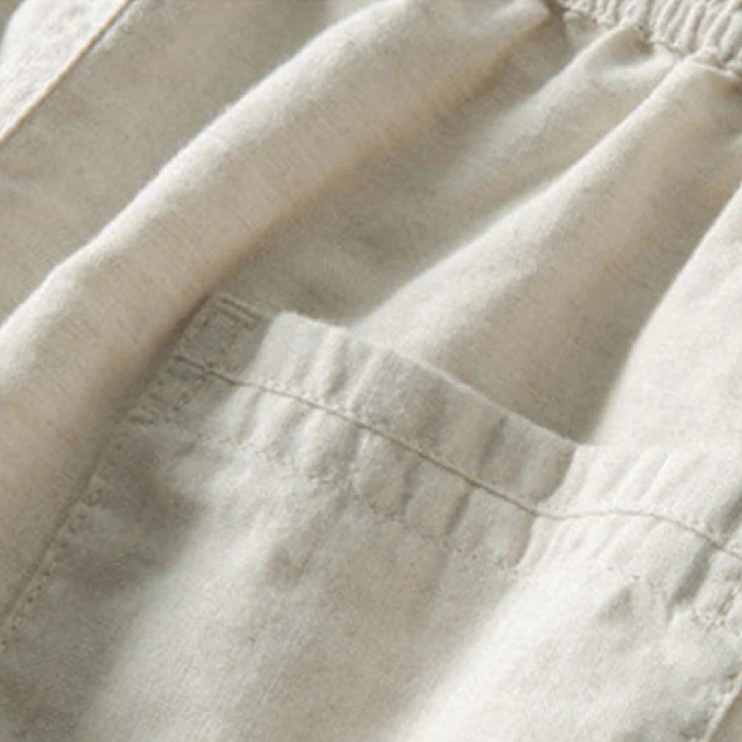 Ensemble Lin Homme Été – Chemise & Pantalon Léger Respirant | Vacances & Casual