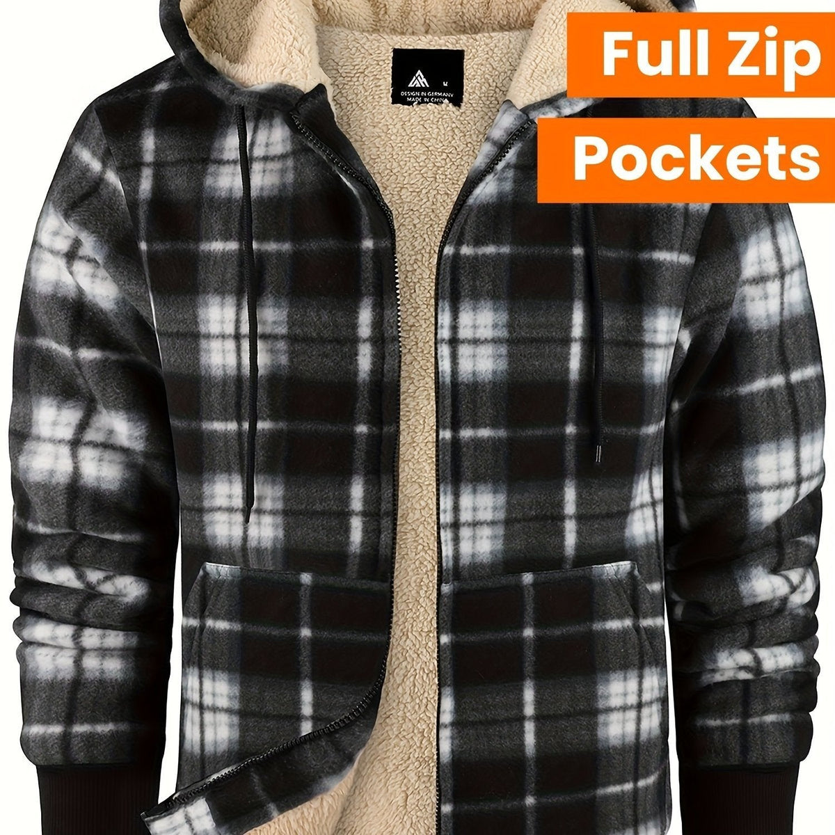 Veste Carreaux Homme Capuche Zippée – Coupe Décontractée | Adriel Lumberjack Automne Hiver