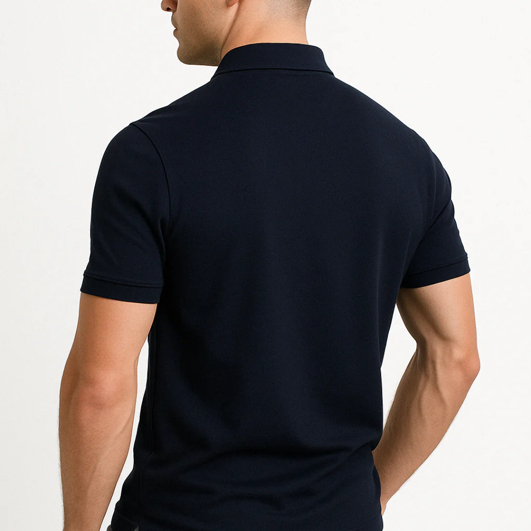 Polo Homme Zippé – Coupe Ajustée Tissu Respirant | Style Sportif Chic