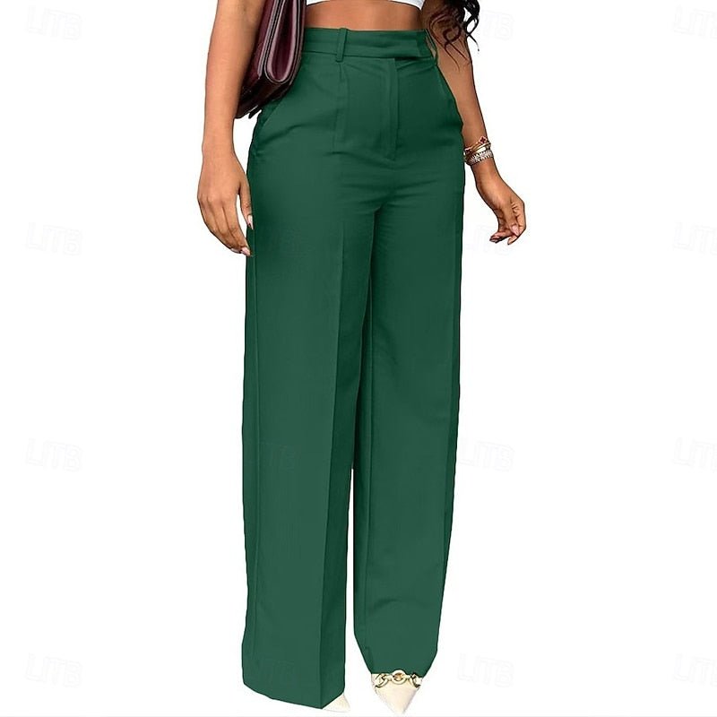 Emery | Elegant High-Waist Straight-Leg Trousers