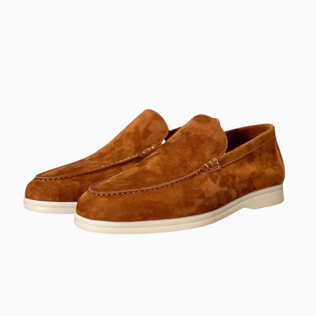Mocassins Homme Effet Suédine – Slip-On Semelle Légère | Élégance Casual au Quotidien