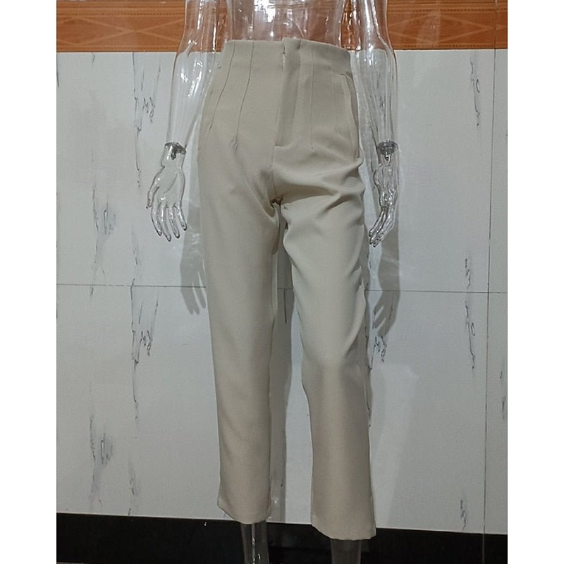 Pantalon Tailleur Femme Taille Haute – Coupe Ajustée Élégante | Nora Pantalon Bureau