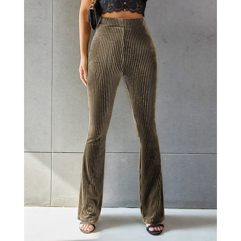 Pantalon Taille Haute Femme Vert Clair – Coupe Élégante Décontractée | Avani Pantalon