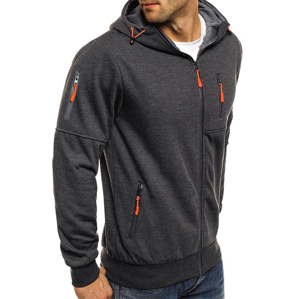 Sweatshirt Zippé Homme Capuche – Veste Légère Polyvalente | Jaxson Hoodie Jacket Automne