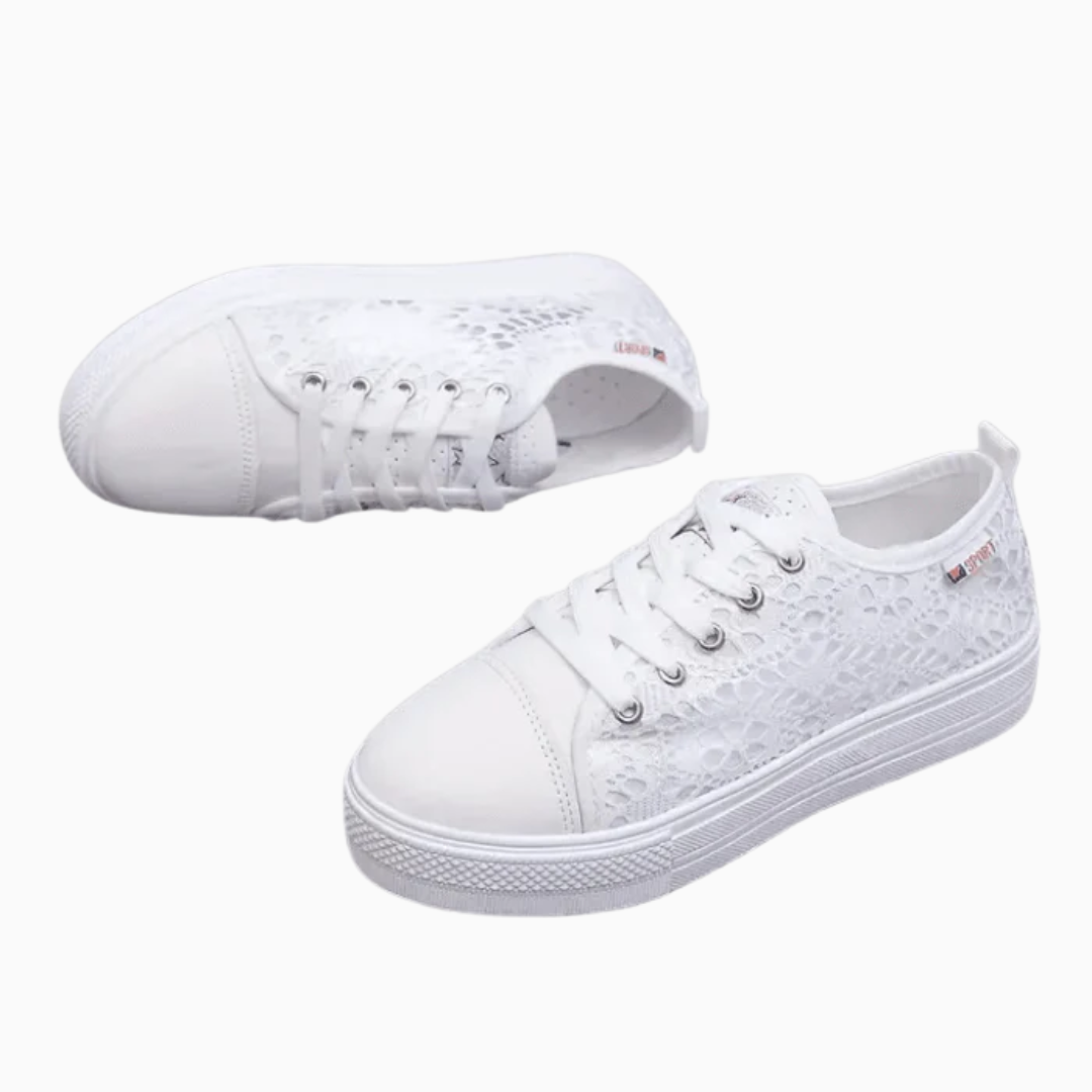 Baskets femme en dentelle style décontracté respirant