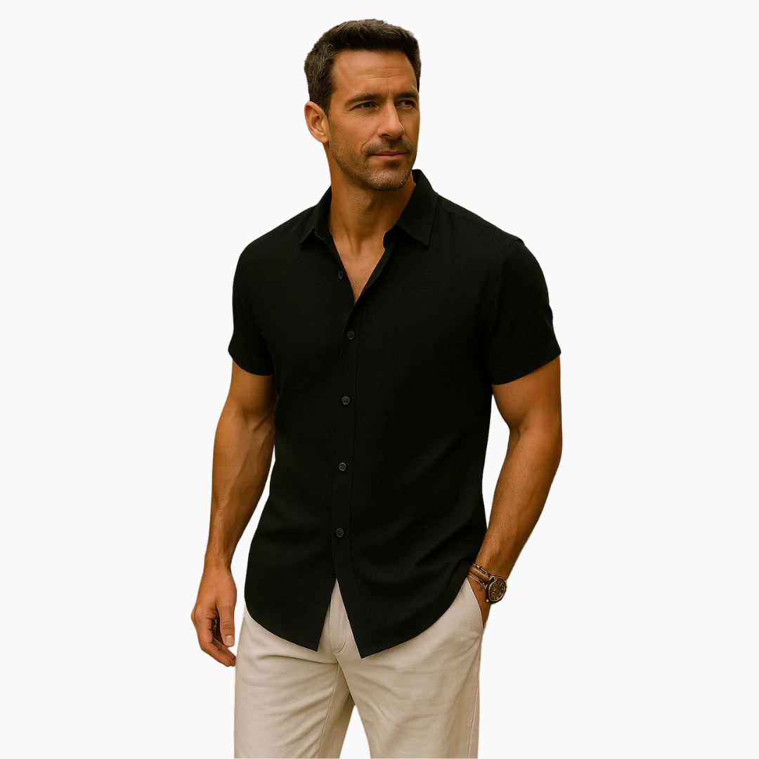 Marcello blouse homme d'été manches courtes tissu léger