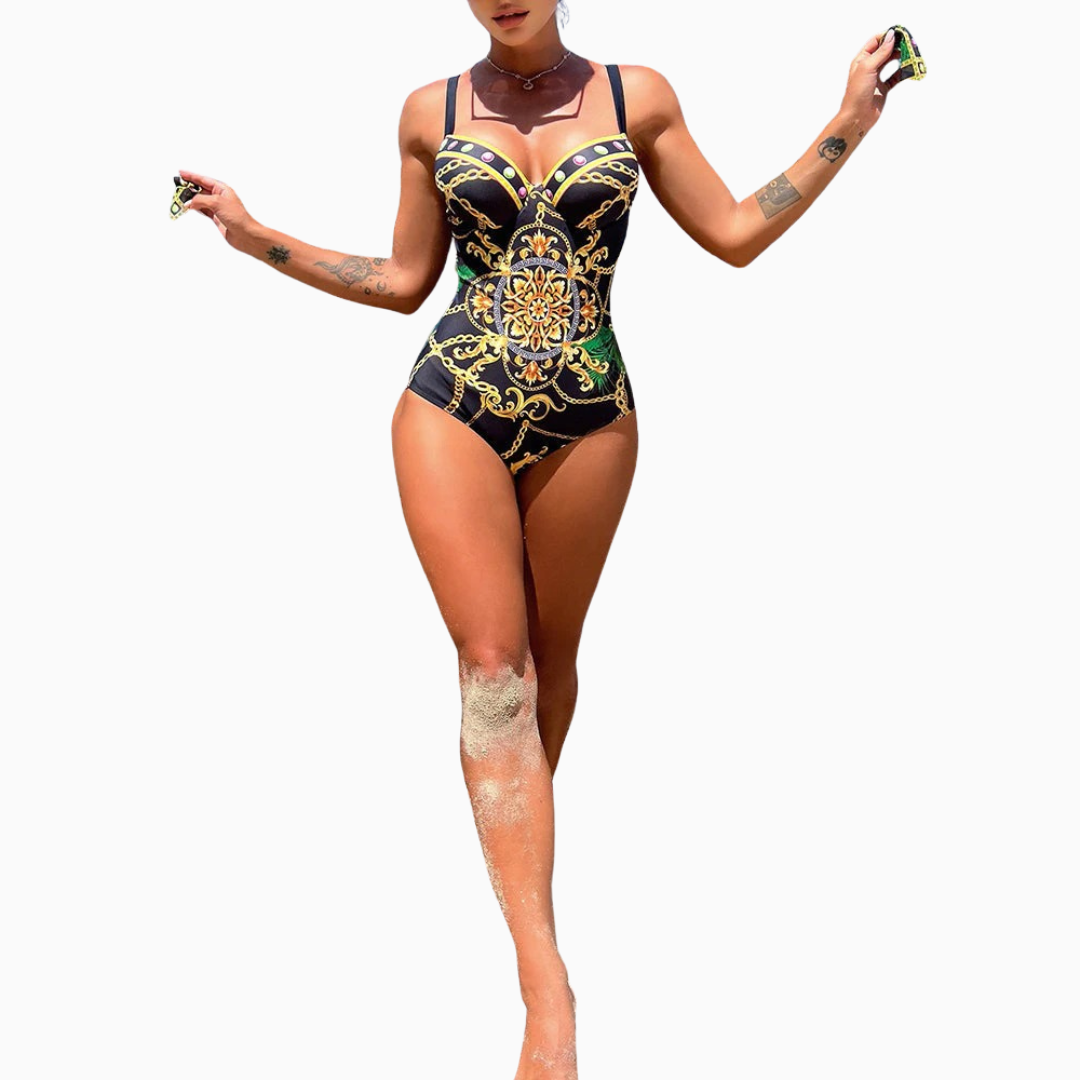 Calista | maillot de bain une pièce avec print et paréo assorti