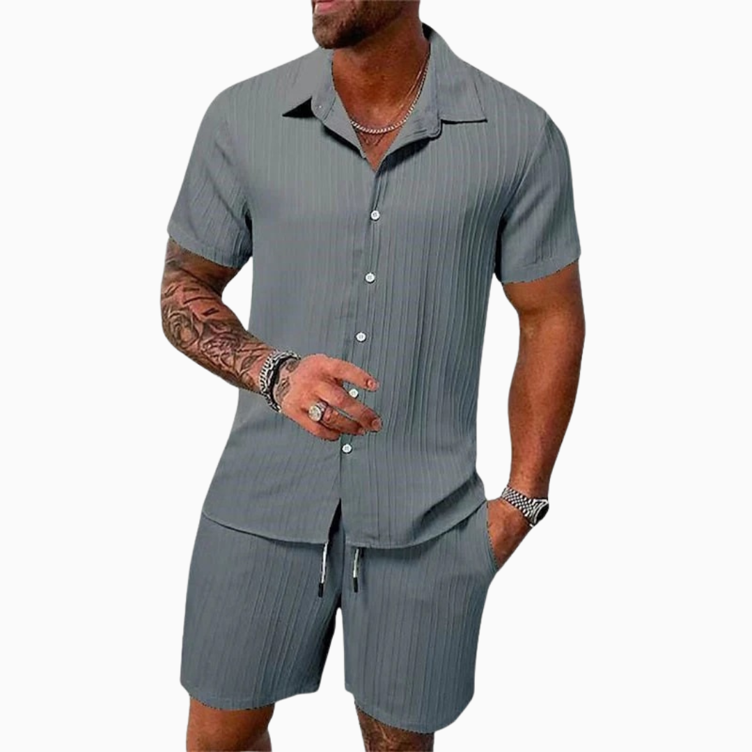 Ravio | Ensemble homme été côtelé élégant et confortable