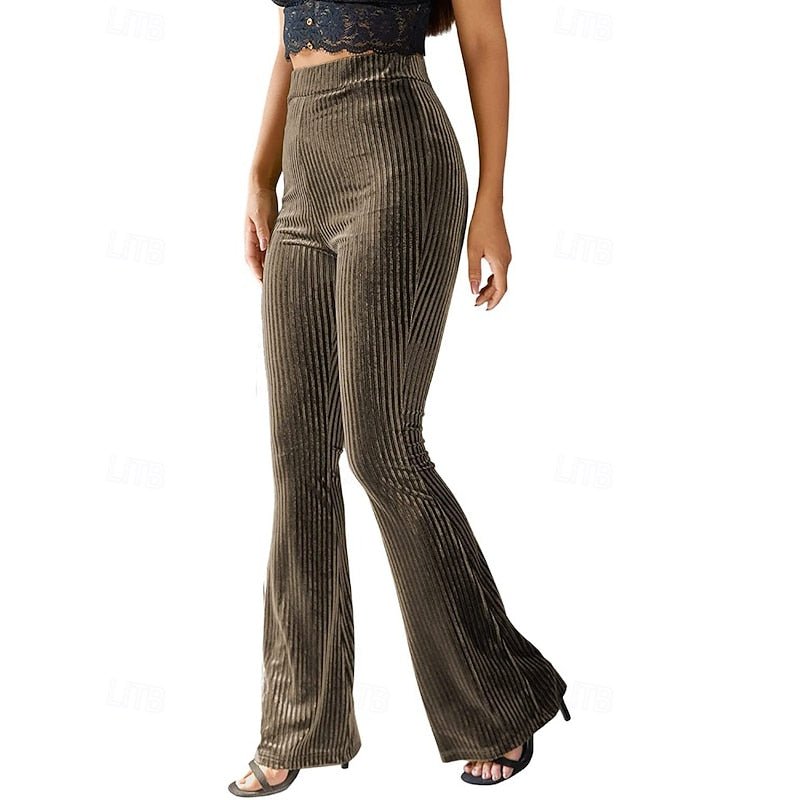 Pantalon Taille Haute Femme Vert Clair – Coupe Élégante Décontractée | Avani Pantalon