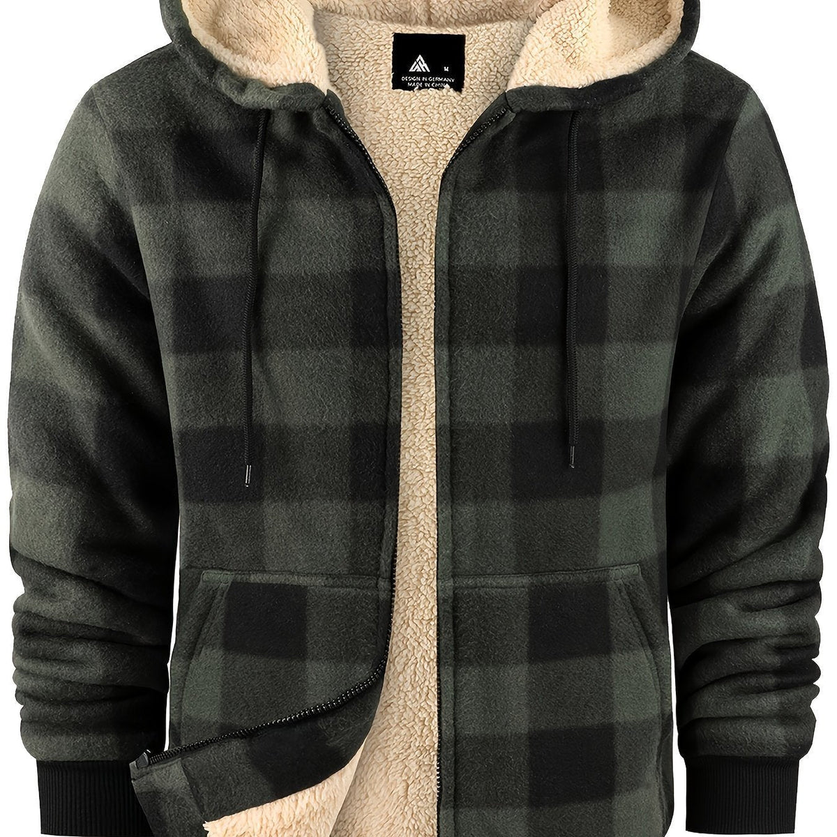 Veste Carreaux Homme Capuche Zippée – Coupe Décontractée | Adriel Lumberjack Automne Hiver