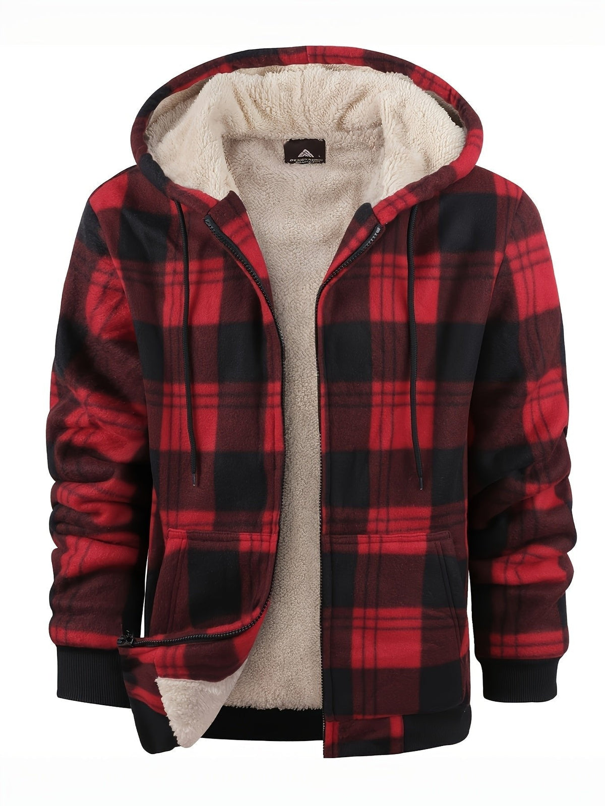 Veste Carreaux Homme Capuche Zippée – Coupe Décontractée | Adriel Lumberjack Automne Hiver