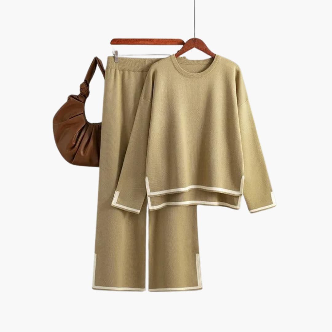 Ensemble Deux Pièces Femme Pull Maille Douce – Taille Unique Confortable | Adeline Hiver