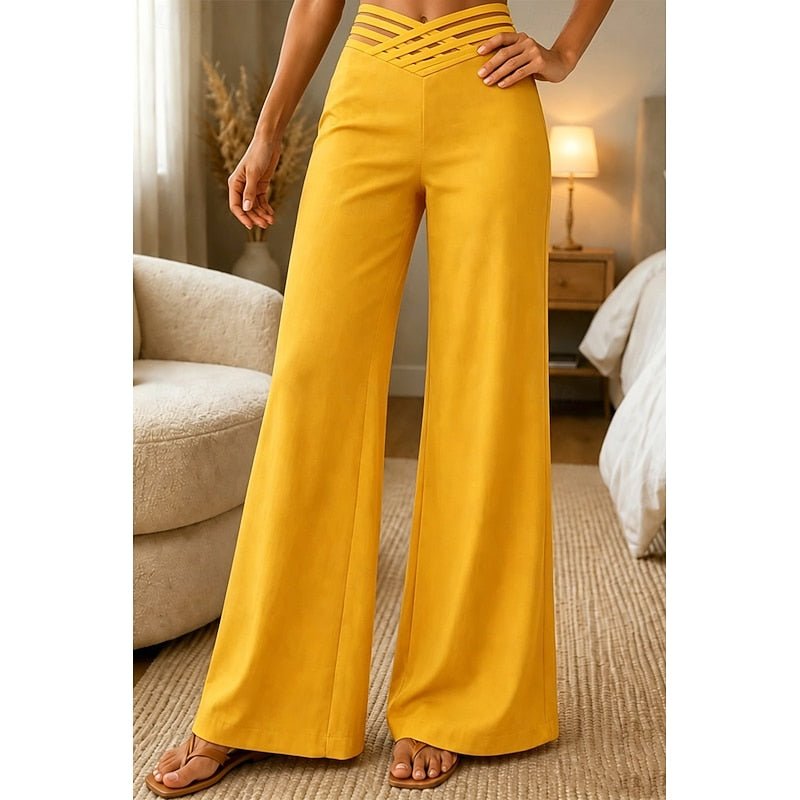 Andrea | Elegant High-Waist Wide-Leg Trousers