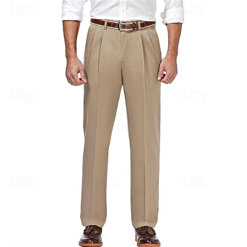 Pantalon à Pinces Homme Classique – Coupe Droite Polyvalente | Justin Pantalon Élégant