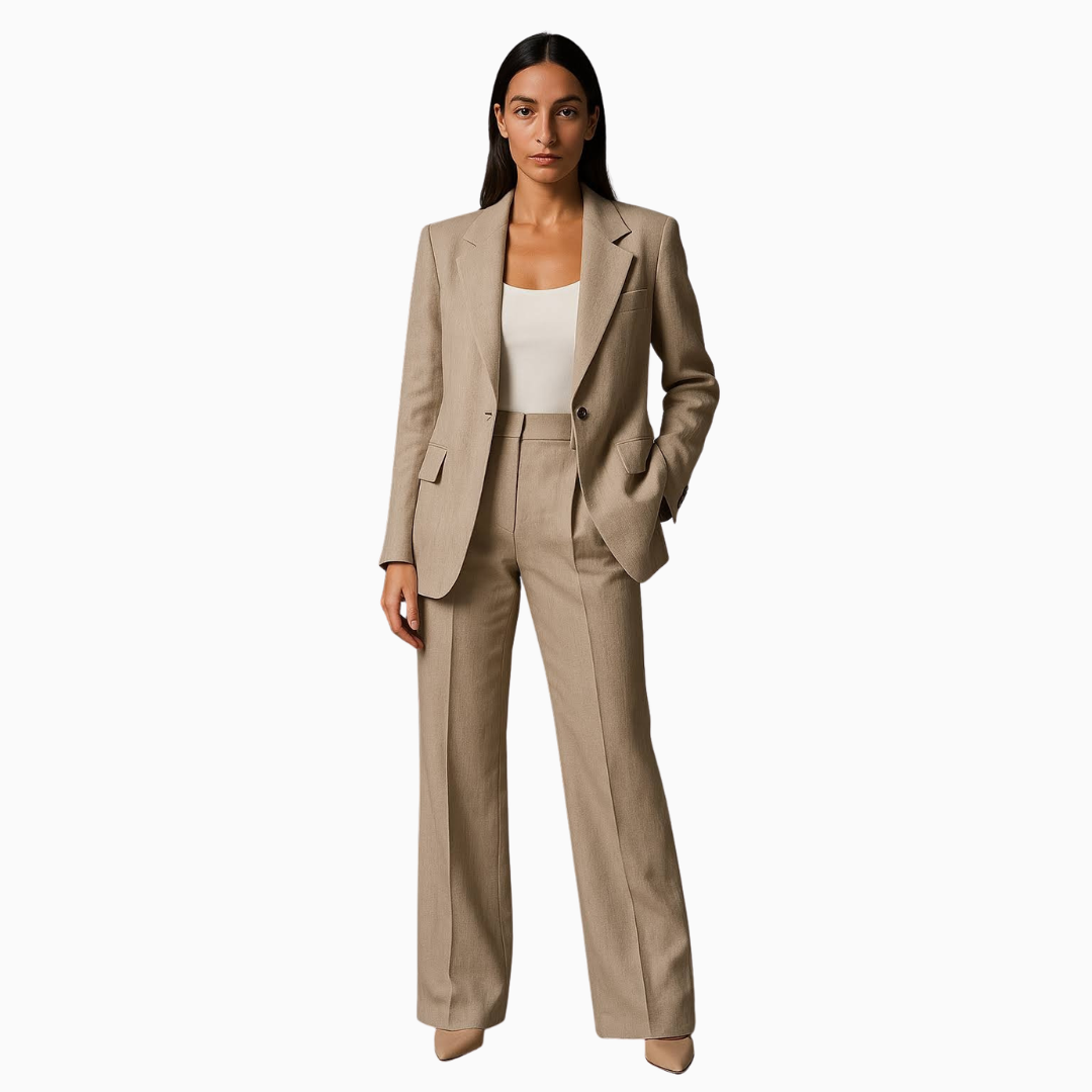 Ensemble Femme Blazer Structuré & Pantalon Taille Haute | Élégance au Quotidien