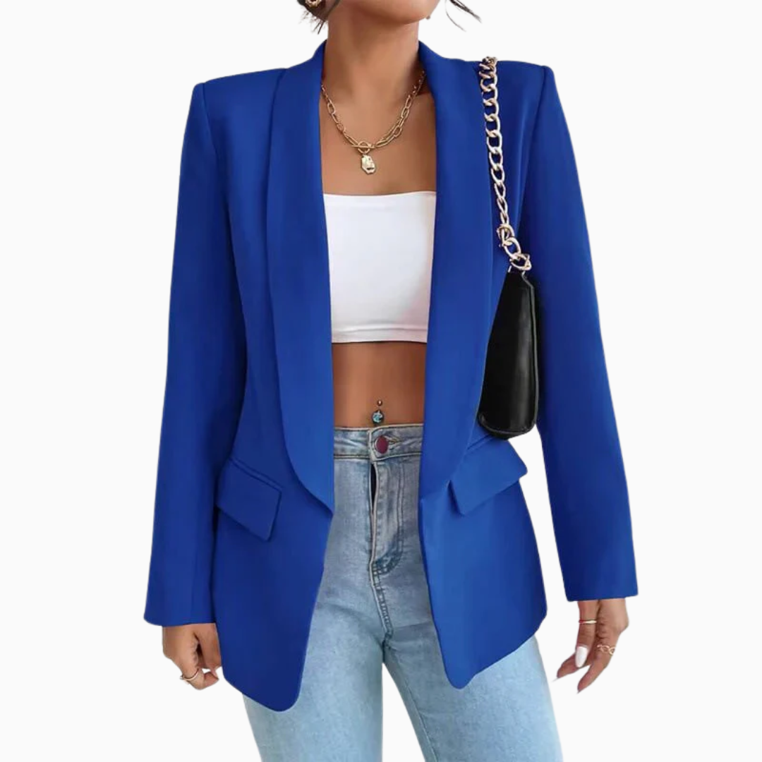 Lina | Blazer femme coupe ajustée ouverte élégante style moderne