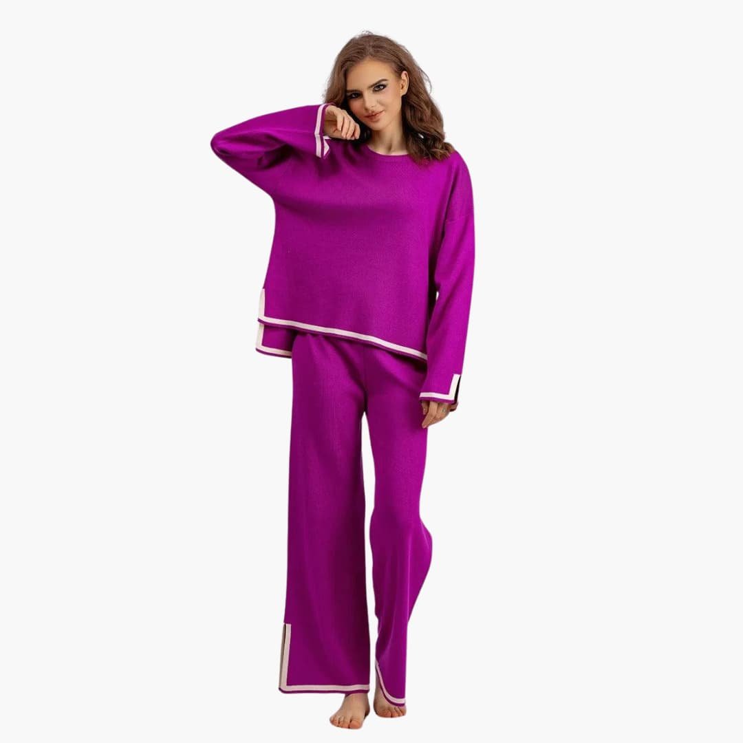 Ensemble Deux Pièces Femme Pull Maille Douce – Taille Unique Confortable | Adeline Hiver