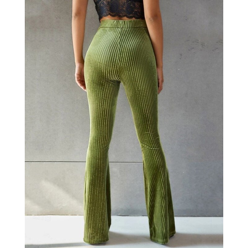 Pantalon Taille Haute Femme Vert Clair – Coupe Élégante Décontractée | Avani Pantalon